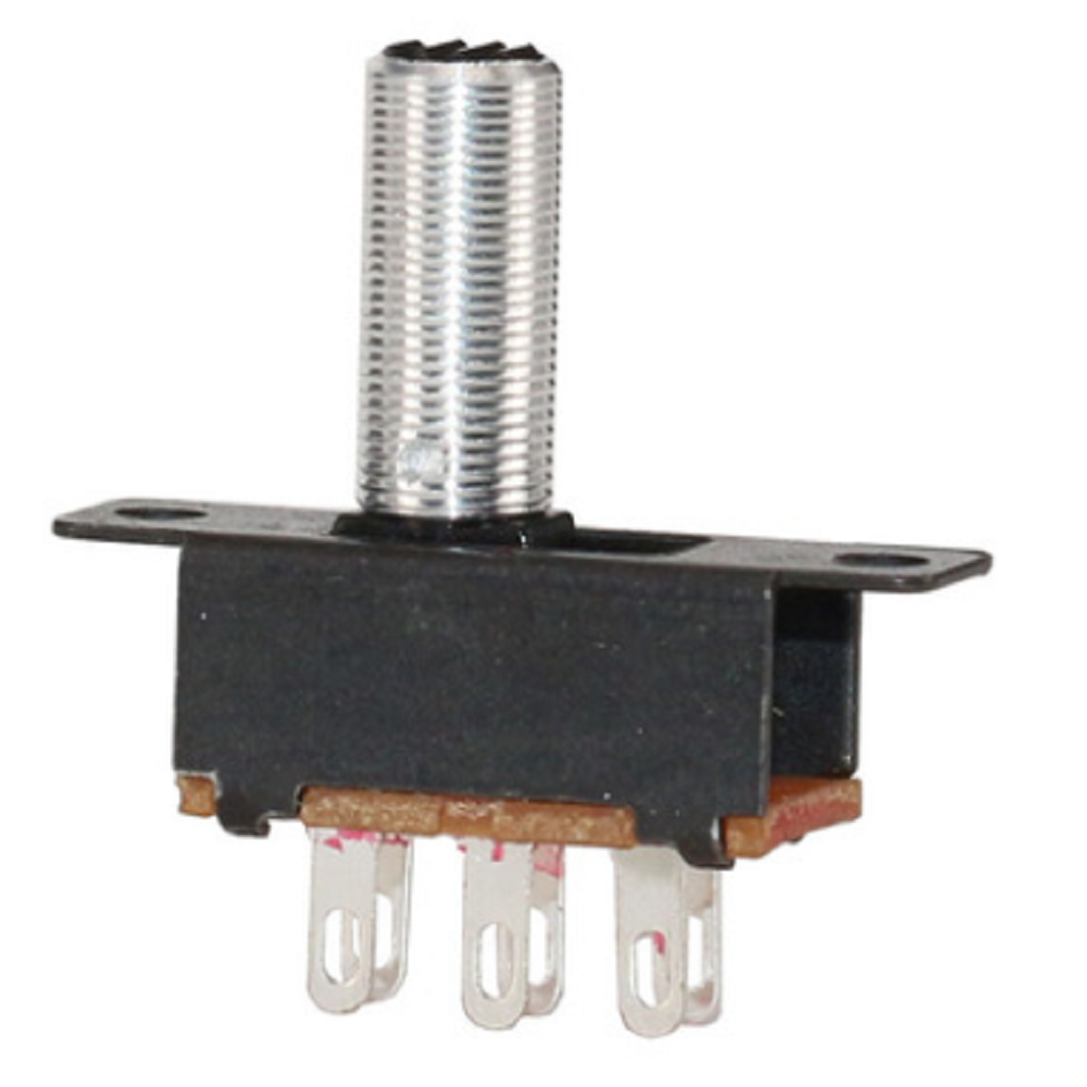 Interruptor deslizante vertical SS-22F32 2P3T tipo DIP com botão redondo de metal