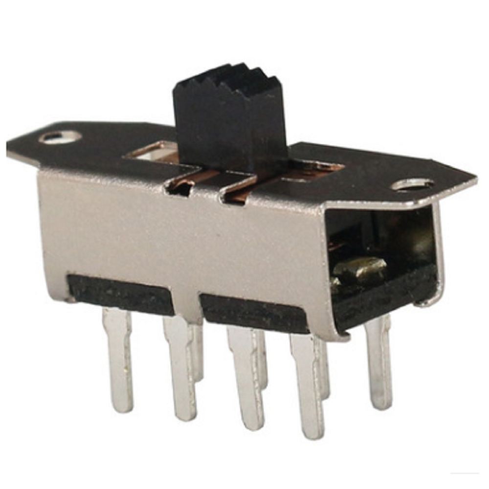 SS-23H19 2P3T Vysokoproudý posuvný spínač Vertikální typ DIP se 2 otvory pro šrouby