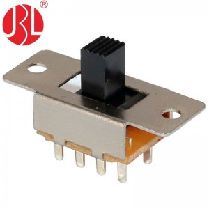 Slide switch SS-23F24 DP3T through hole vertical panel mount DIP type 01