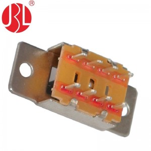 Slide switch SS-23F24 DP3T through hole vertical panel mount DIP type 01