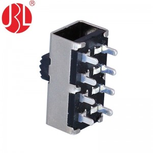 Slide switch SS-23H20 DP3T through hole vertical DIP type 01