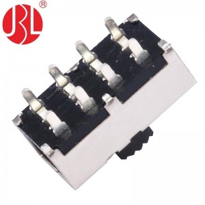 Slide switch SS-23H20 DP3T through hole vertical DIP type 01