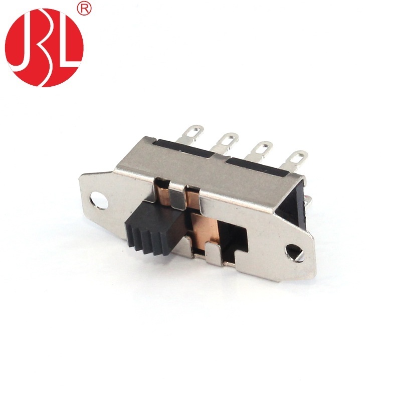 Slide switch SS-23H25 DP3T through hole vertical panel mount DIP type 01