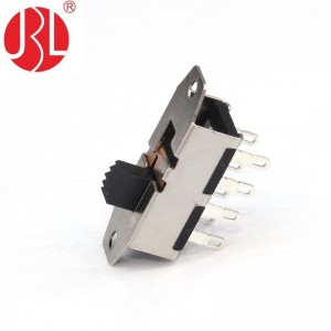 Slide switch SS-23H25 DP3T through hole vertical panel mount DIP type 01