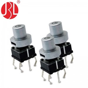 JBL 6*6 Illuminated tactile swith DIP type with power sign cap, laser customized symbols and led colors can be customized.