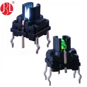 JBL 6*6 Illuminated tactile switch, IP67 waterproof and more than 200,000 cycles operating lifespan,led colors can be customized.