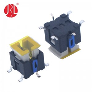 JINBEILI TD03-1S series 6x6x7.2mm Illuminated tactile switch vertical sure face mount SMT type  led colors can be ustomized.