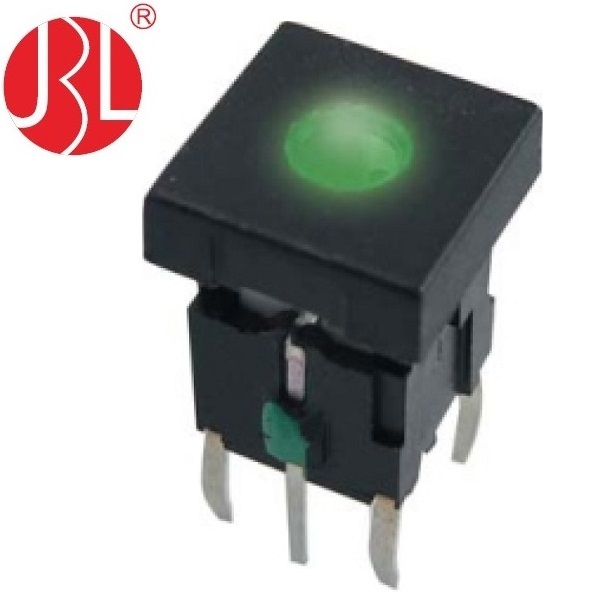 TD03 102 Illuminated Tact Switch Without Covers and 100,000 Cycles Lifespan Test, 250gf DC 12V 0.05A Rating