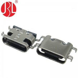 USB-20C-F-01C08 Mid Mount Female USB Type C Jack 0.8mm SMT