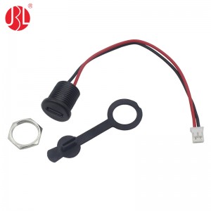 USB-20C-F-02HL142 Type C with wires 2pin 3pin 4pin JST connector withNut and waterproof rubber ring