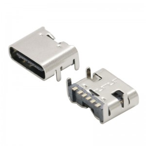 USB-20C-F-06 USB 2.0 Type C Jack 6PIN SMT THT