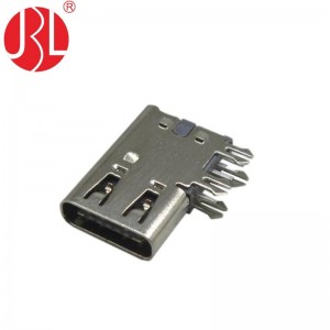 USB-20C-F-06-CD01 Upright USB Type C Female Connector 6 Pin