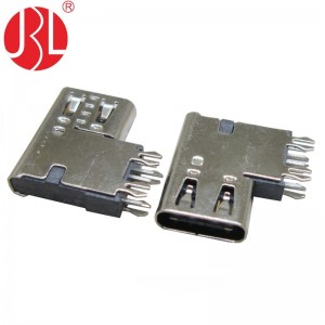 USB-20C-F-06CDH Upright USB Type C Socket 6 Position THT