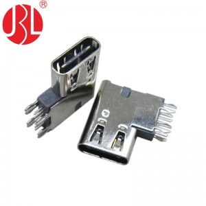 USB-20C-F-06CDH Upright USB Type C Socket 6 Position THT