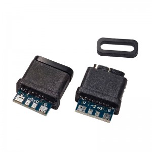 USB-20C-F-06F07L USB Type C Panel Mount USB Type C Jack Connector Cable