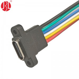 USB-20C-F-06F159L USB Type C Female Connector Screw Panel Mount USB Type C Jack