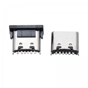 USB-20C-F-06SD-H6.8 USB 2.0 Type C Socket 6Pin Through Hole