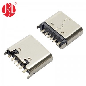 USB-20C-F-06SD-H6.8 USB 2.0 Type C Socket 6Pin Through Hole