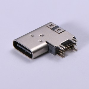 USB-20C-F-14CDH Upright USB Type C Socket 14 Pin