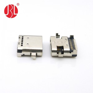 USB-31C-F-04B Mid Mount USB Type C 24Pin Female Connector SMT RIGHT ANGLE