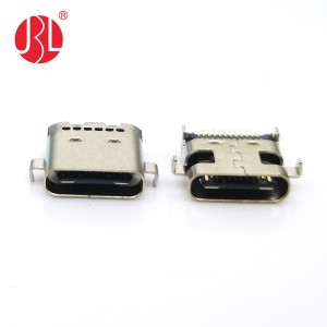 USB-31C-F-04B Mid Mount USB Type C 24Pin Female Connector SMT RIGHT ANGLE