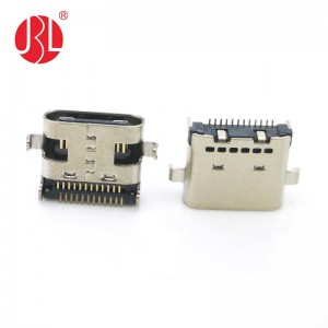 USB-31C-F-04B Mid Mount USB Type C 24Pin Female Connector SMT RIGHT ANGLE