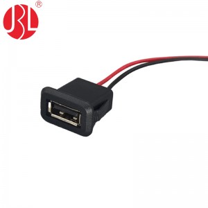 USB-A-SA00-F panel mount usb type a 2.0 connector with wire lead USB A Charge cable