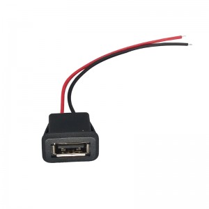 USB-A-SA00-F panel mount usb type a 2.0 connector with wire lead USB A Charge cable