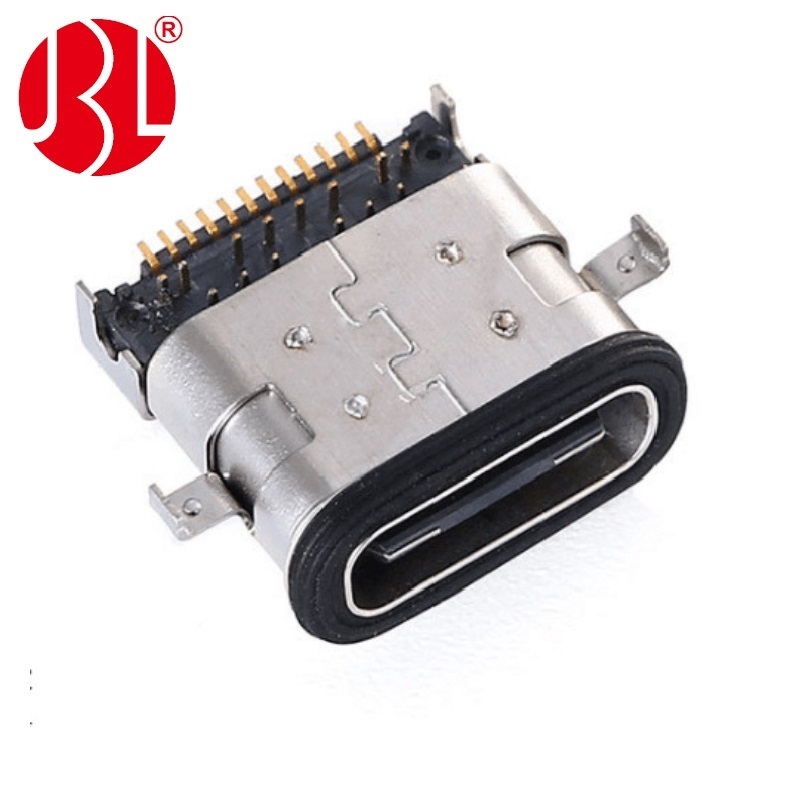 防水 USB タイプ C トップマウント レセプタクル 24 ピン DIP+SMT はんだタイプ、USB C メス コネクタ