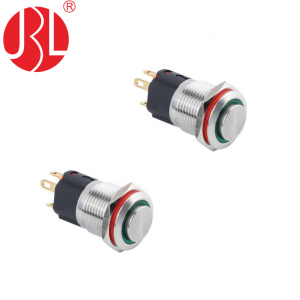 16mm waterproof panel mount LED Push Button Switch self lock non lock