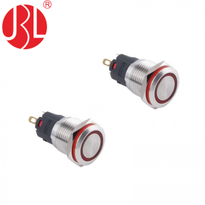 IP67 Waterproof Flat LED Push Button Switch Panel Mount Self Lock Non Lock Anti Vandal Switch