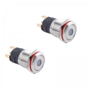 IP67 Waterproof Flat LED Push Button Switch Panel Mount Self Lock Non Lock