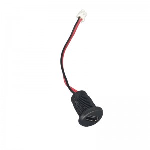 USB-20C-F-06F17L Waterproof Panel Mounting USB Type C 2.0 Female Connector with Wire Lead