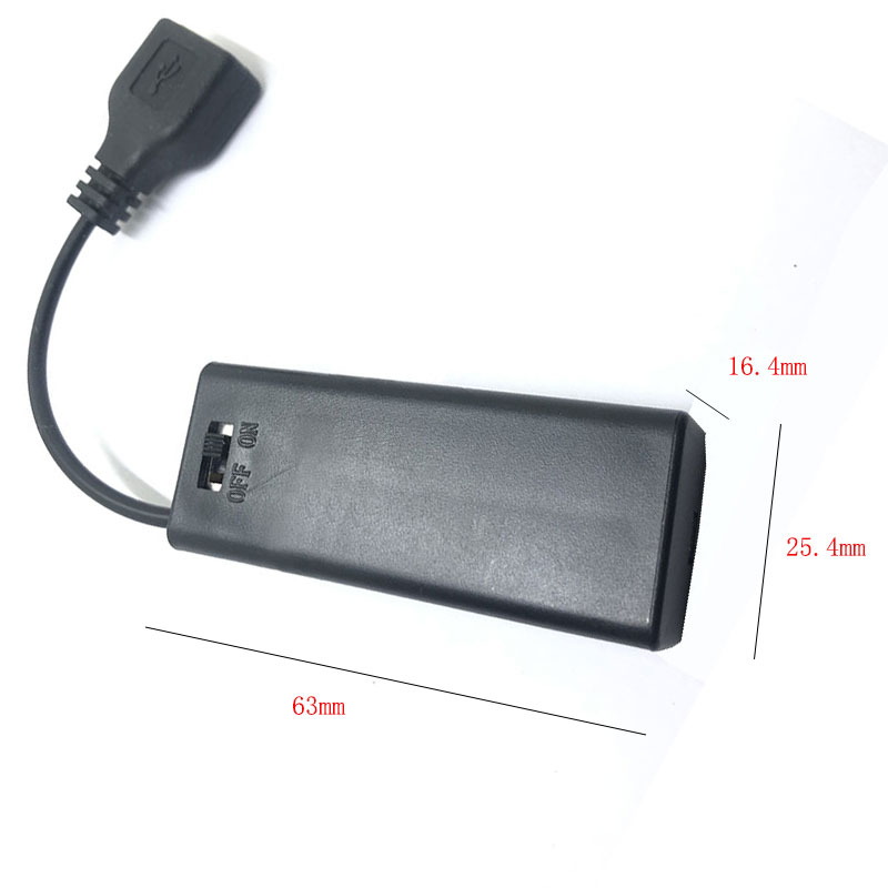 2AAAUSBA11 AAA battery holder to USB A Jack Jinbeili
