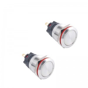 waterproof flat panel mount Push Button Switch self lock non lock