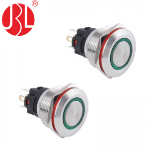 22mm waterproof flat panel mount LED Push Button Switch self lock non lock Anti Vandal Switch
